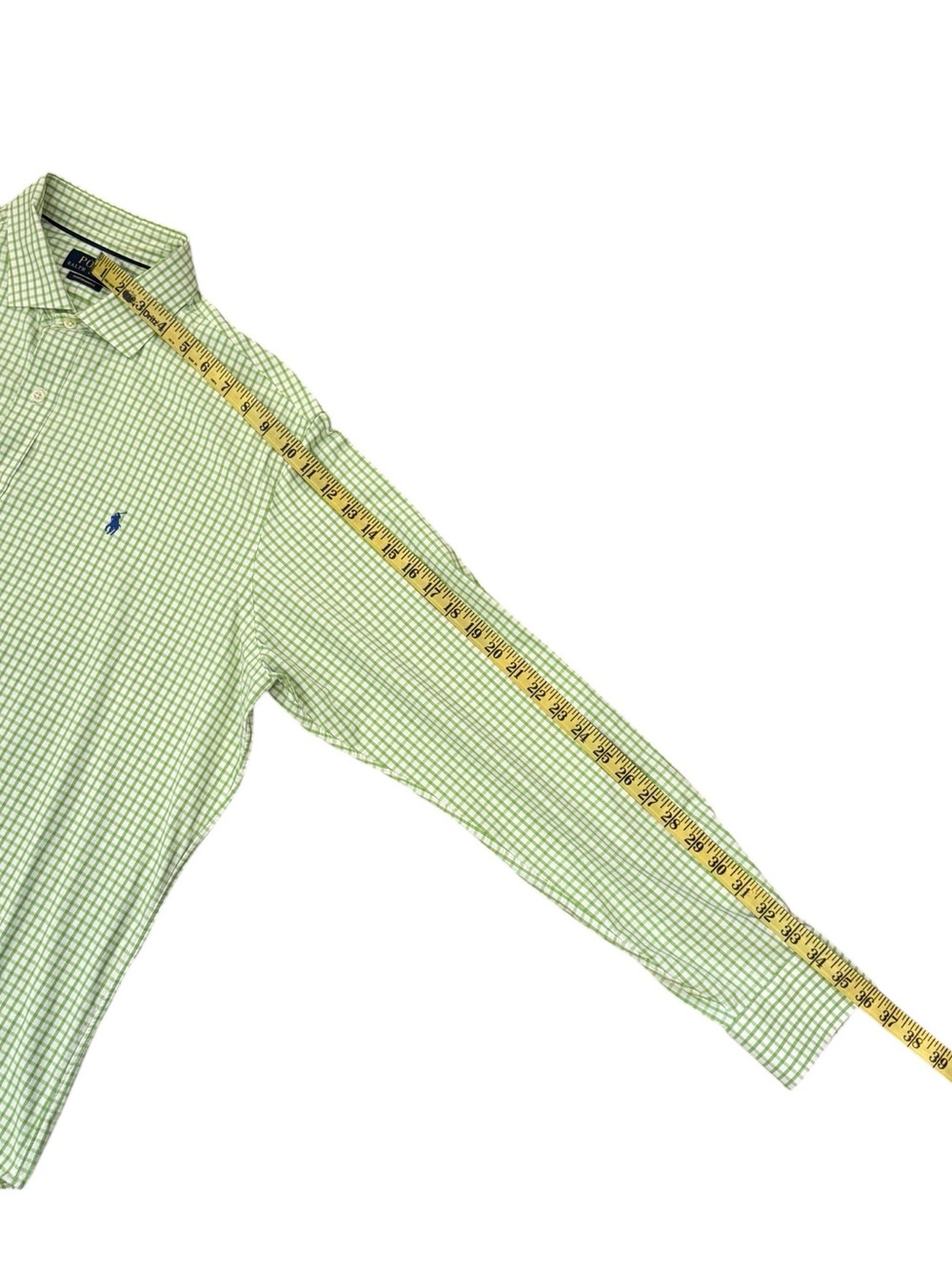 Polo Ralph Lauren Performance Green Gingham Stretch Button Down Shirt XL - Picture 11 of 12